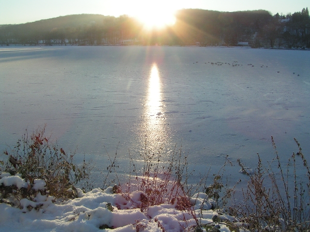 Der Baldeneysee mal wieder zugefroren