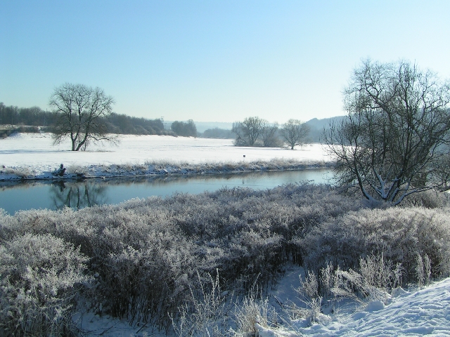 Die Ruhrauen ganz in weiss